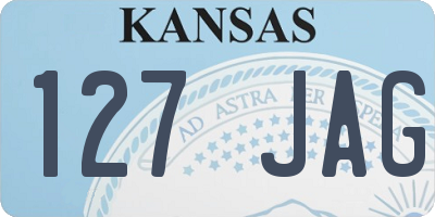 KS license plate 127JAG