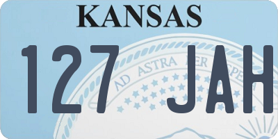 KS license plate 127JAH