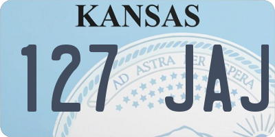 KS license plate 127JAJ