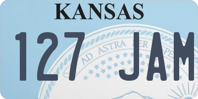 KS license plate 127JAM
