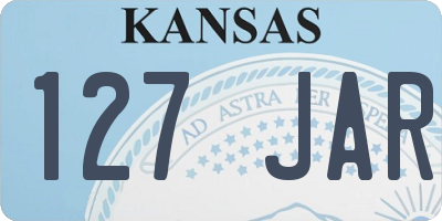 KS license plate 127JAR