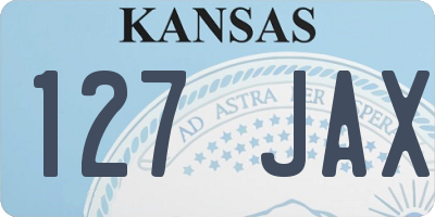 KS license plate 127JAX