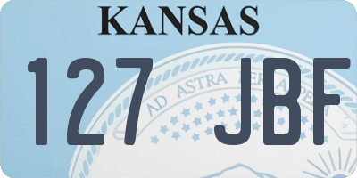 KS license plate 127JBF