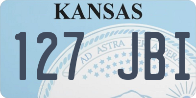 KS license plate 127JBI