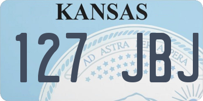 KS license plate 127JBJ