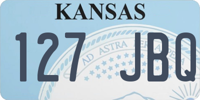 KS license plate 127JBQ