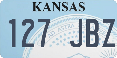 KS license plate 127JBZ