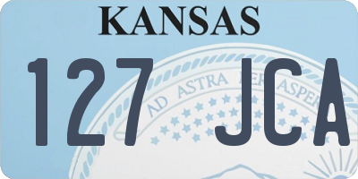 KS license plate 127JCA
