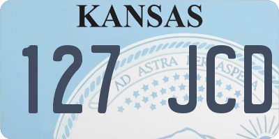 KS license plate 127JCD
