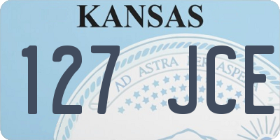 KS license plate 127JCE