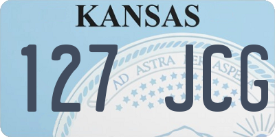 KS license plate 127JCG