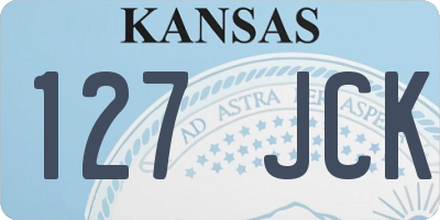 KS license plate 127JCK