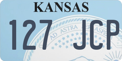 KS license plate 127JCP