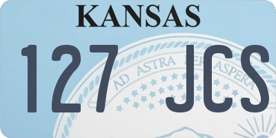 KS license plate 127JCS