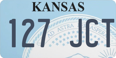 KS license plate 127JCT