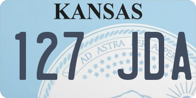 KS license plate 127JDA