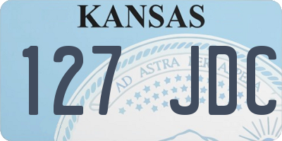 KS license plate 127JDC