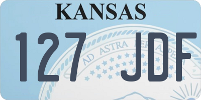 KS license plate 127JDF