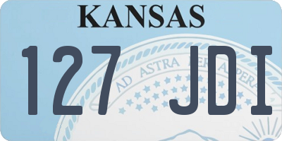 KS license plate 127JDI