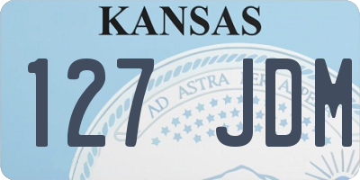 KS license plate 127JDM