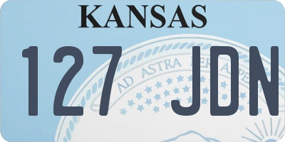 KS license plate 127JDN