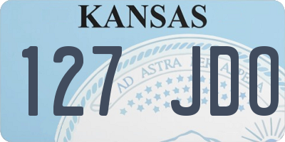 KS license plate 127JDO