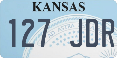 KS license plate 127JDR