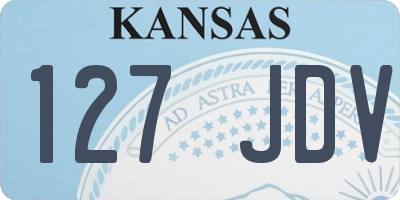 KS license plate 127JDV