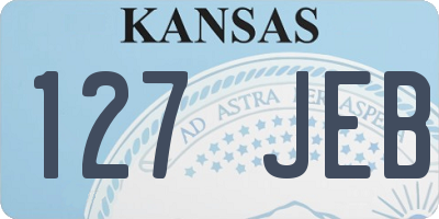 KS license plate 127JEB