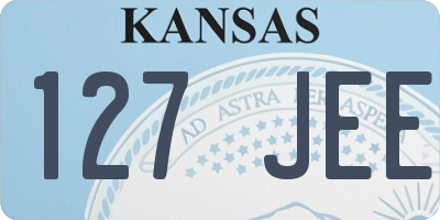 KS license plate 127JEE