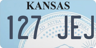 KS license plate 127JEJ