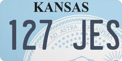 KS license plate 127JES