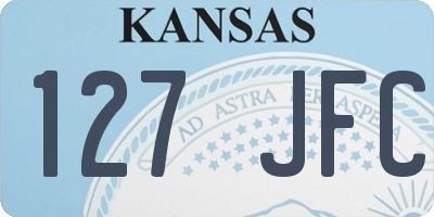 KS license plate 127JFC