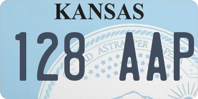 KS license plate 128AAP