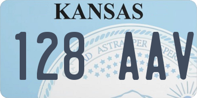 KS license plate 128AAV