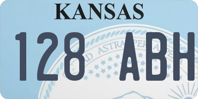 KS license plate 128ABH