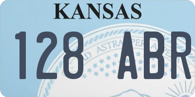 KS license plate 128ABR