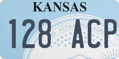 KS license plate 128ACP