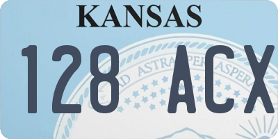 KS license plate 128ACX