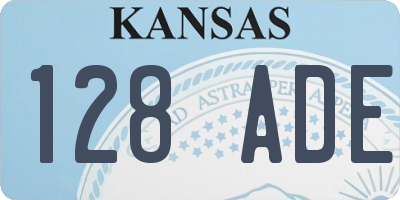 KS license plate 128ADE