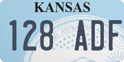 KS license plate 128ADF