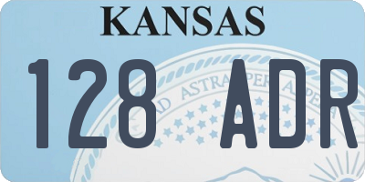 KS license plate 128ADR