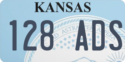 KS license plate 128ADS