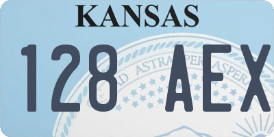 KS license plate 128AEX