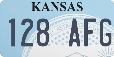 KS license plate 128AFG