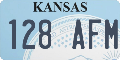 KS license plate 128AFM