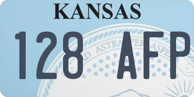 KS license plate 128AFP