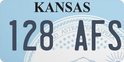 KS license plate 128AFS