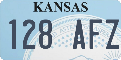 KS license plate 128AFZ