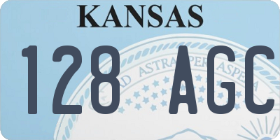 KS license plate 128AGC